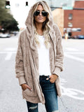 Teddy Bear Coat Hooded Jacket with Pockets