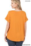 FS CLEARANCE Rayon Span Crepe Knot-Front Top