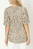 FS Clearance Leopard V neck blouse