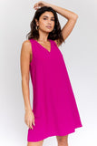 Rebate Premium lined Staple Sleeveless V-Neck Dress