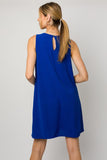 Rebate Premium lined Staple Sleeveless V-Neck Dress