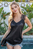 FS CLEARANCE Eyelash Lace Silky Camisole Blouse