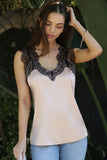 FS CLEARANCE Eyelash Lace Silky Camisole Blouse