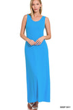 FS Clearance Blow in and Out Final Sale Deal SLEEVESS FLARED SCOOP NECK MAXI DRESS