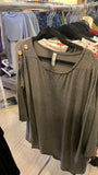 Long sleeve button top