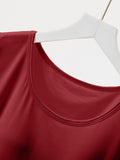 Round Neck Short Sleeve T-Shirt with Bra