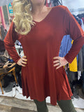 Topper with 3/4 Sleeve and Special Seaming