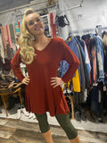 Topper with 3/4 Sleeve and Special Seaming
