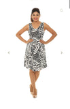 Abstract animal print Midi Dress
