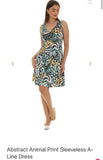 Abstract animal print Midi Dress