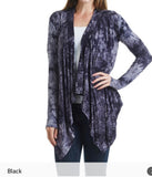 Hand Dyed Premium Open Front Draped Cardigan