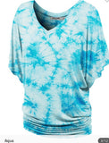 Hand Dyed Dolman Side Ruched Tunic