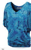 Hand Dyed Dolman Side Ruched Tunic