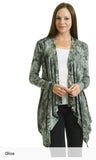 Hand Dyed Premium Open Front Draped Cardigan