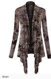 Hand Dyed Premium Open Front Draped Cardigan