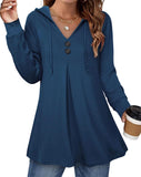 Mansion Auntie Sport Hoodie Tunic Blue Plaid Teal $99