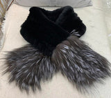 Genuine Fur Fox and rabbit scarf $129
