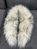 Fox Fur Collar - Large - Cream with Black Tips