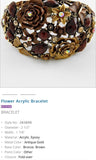 Flower Acrylic Bracelet