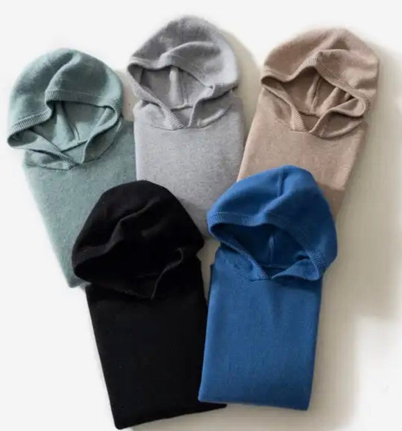 100% Cashmere sweater 2plus ply Cashmere hoodie