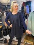 Multiple Layers Dress in Navy