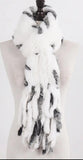 Rex Rabbit Tassel Pull Through Fur Scarf