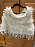 Fox and Rabbit  Fur Fringe Poncho