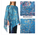 Reversible Sueded Art Design Button Shawls