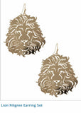 Lion Filigree Earring Set