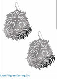 Lion Filigree Earring Set