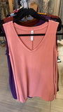 flare v-neck w/pockets