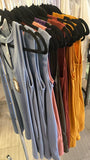 flare v-neck w/pockets