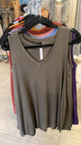 flare v-neck w/pockets