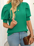 Mandy Mock Neck Puff Sleeve Sweater