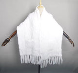 Genuine Rex, rabbit oversized shawl with pockets $399