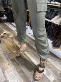 Total tied in crepe cargo Pant