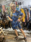 Blue Denim and Leopard Dress - Magna