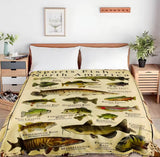 Sport fish of North America light blanket