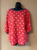 Dinkle Donk orange polka dot pull across the bottom m/lrg $20