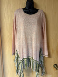 Dinkle Donk sweater tunic size lrg hole under arm $20