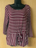 Dinkle Donk striped easy top size large small hole in back $20