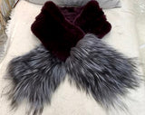 Genuine Fur Fox and rabbit scarf $129