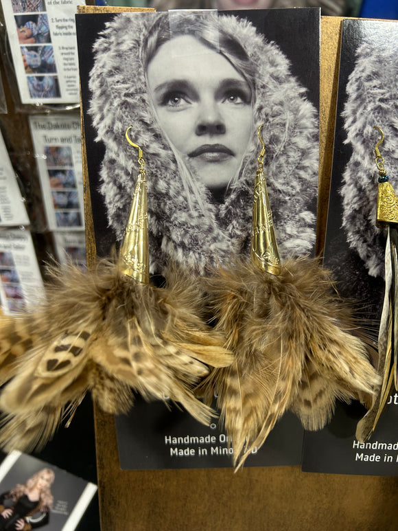 Feather Duster Cluster Earrings