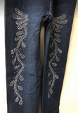 Rebate Crystal Tear Drop jegging
