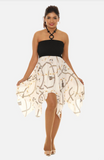 Chain Halter Dress with tie string