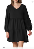 Puff Sleeve Tiered Dress