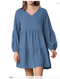 Puff Sleeve Tiered Dress