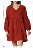 Puff Sleeve Tiered Dress