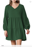 Puff Sleeve Tiered Dress