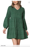 Puff Sleeve Tiered Dress
